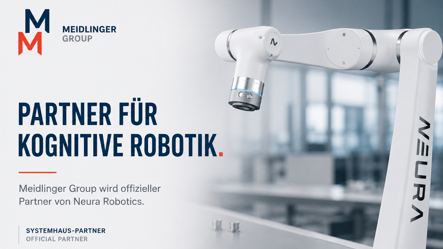 Meidlinger Group wird offizieller Partner von Neura Robotics